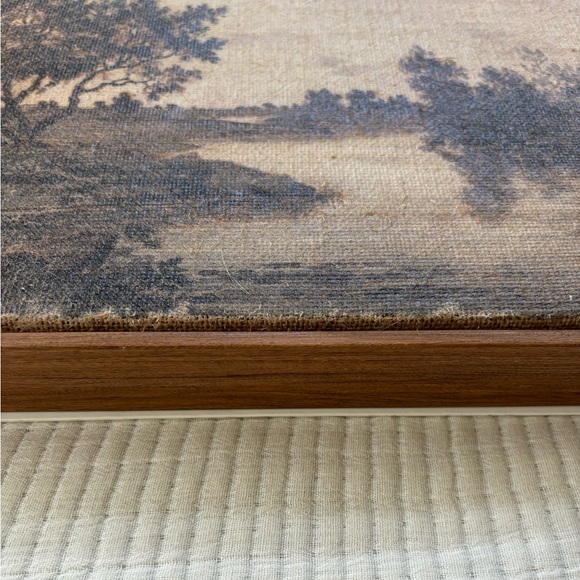 Hearth & Hand with Magnolia Horizontal Landscape Lake Burlap Framed Wall Art - Picture 9 of 16